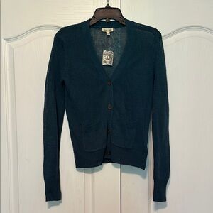 Teal Cardigan Sweater